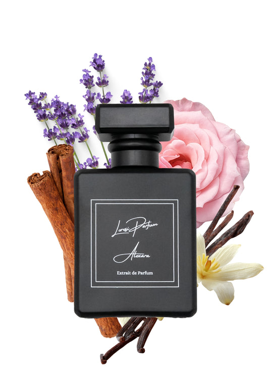 Hier bekommen Sie den Alexara mit den Inhaltsstoffen: Rose, Zimt, Vanille und Lavendel.