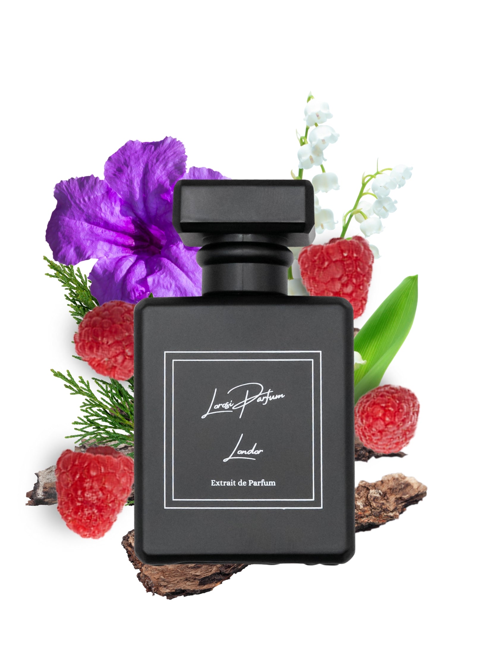 Hier bekommen Sie den Londor mit folgenden Inhaltsstoffen: Himbeere, Oud, Veilchen, Zypresse und Maiglöckchen.